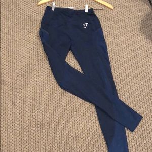 Blue gym shark workout pants